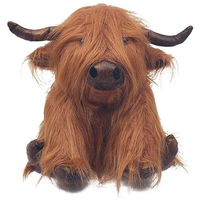 Highland Cow Antique Brown Doorstop